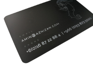 Loyaliteitslidmaatschap Matte Black Metal Business Cards 1mm Naam van de Douanedruk