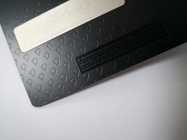 De laser graveert Metaalrfid Kaart Matt Black 4442 Chip Magnetic Stripe Debit Card